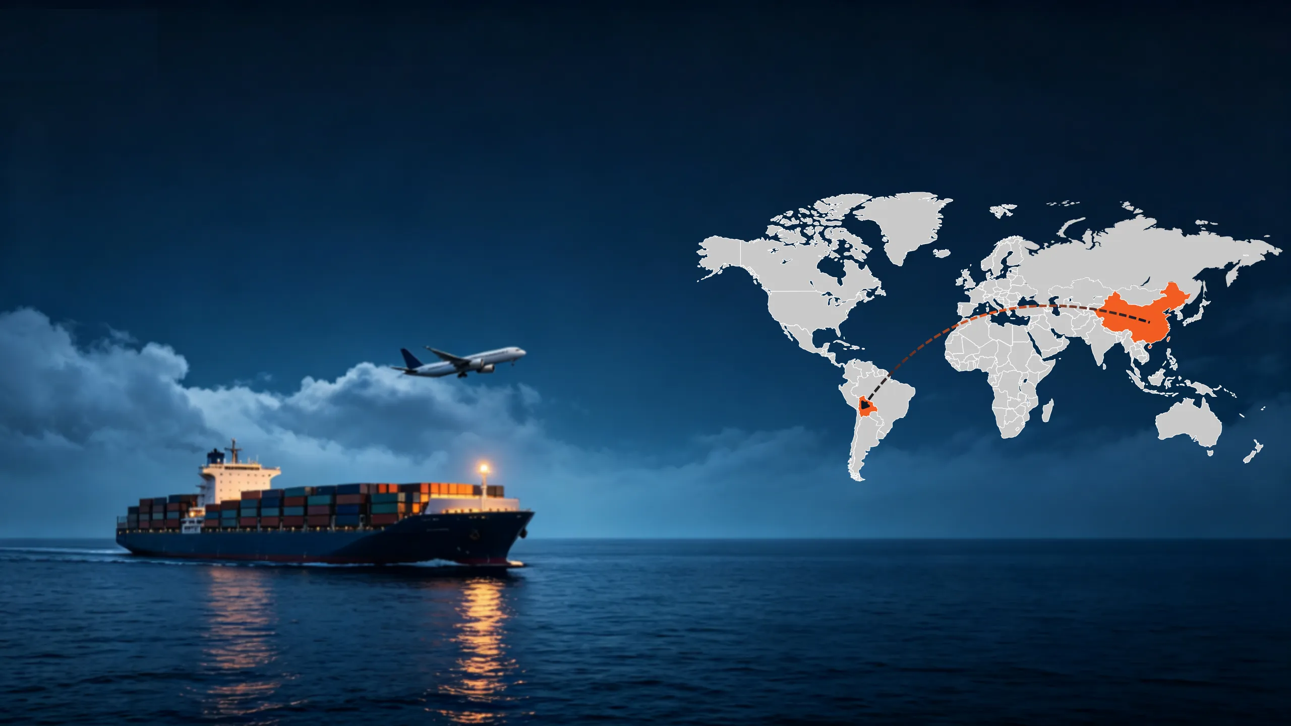 Shipping from China to Bolivia